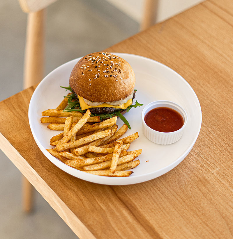 برگر خردل پیاز