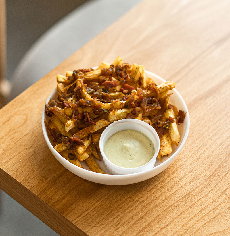 سیب زمینی با مربا بیکن